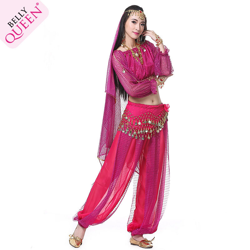 5 pieces Dancewear Polyester Belly Dance Outfits For Ladies